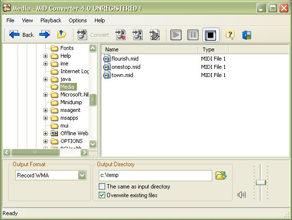MidConverter Screenshot